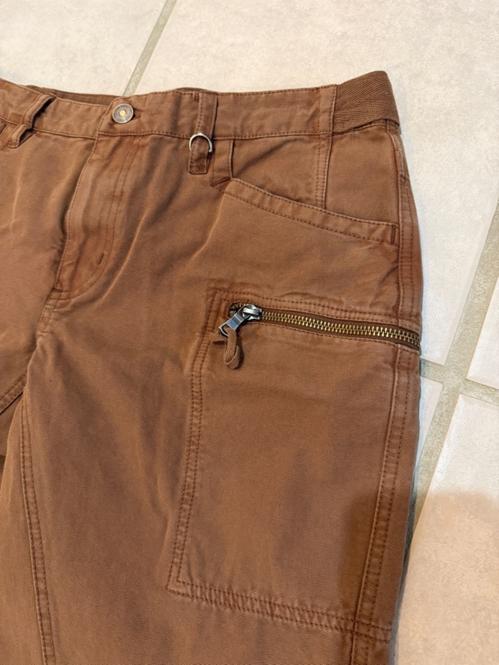 We The Free Low Rise Sedona Cargo Pant Toffee Color Size 6 Straight Leg NWT - Picture 4 of 8